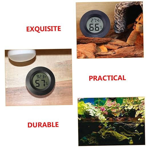 TOYANDONA 7Pcs Digital Humidity Gauge Monitor for Reptiles Terrariums and Greenhouses Accurate and Humidity Measurement Lightweight Mini Hydrometers for Gecko Snake Tanks