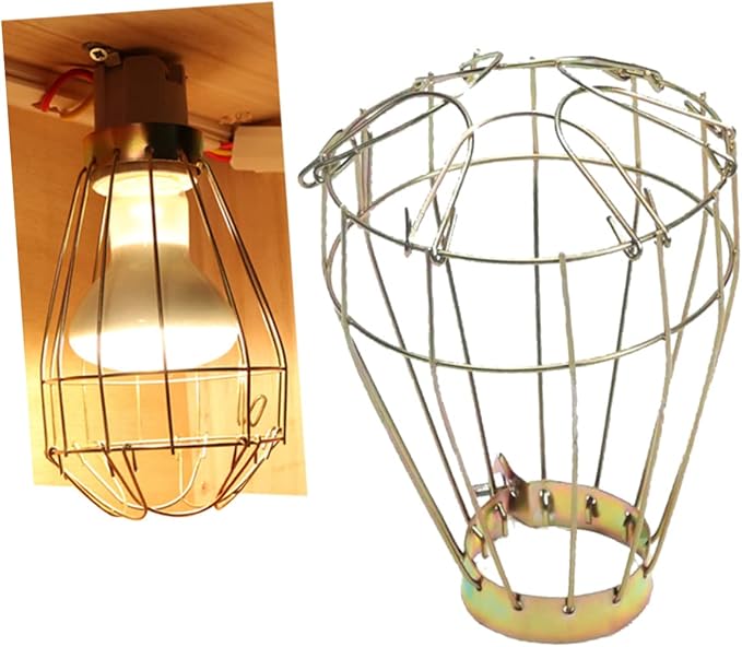 Happyyami Reptile Lampshade Cover Heating Bulb Protection Mesh Guard Lizard Tank Accessory
