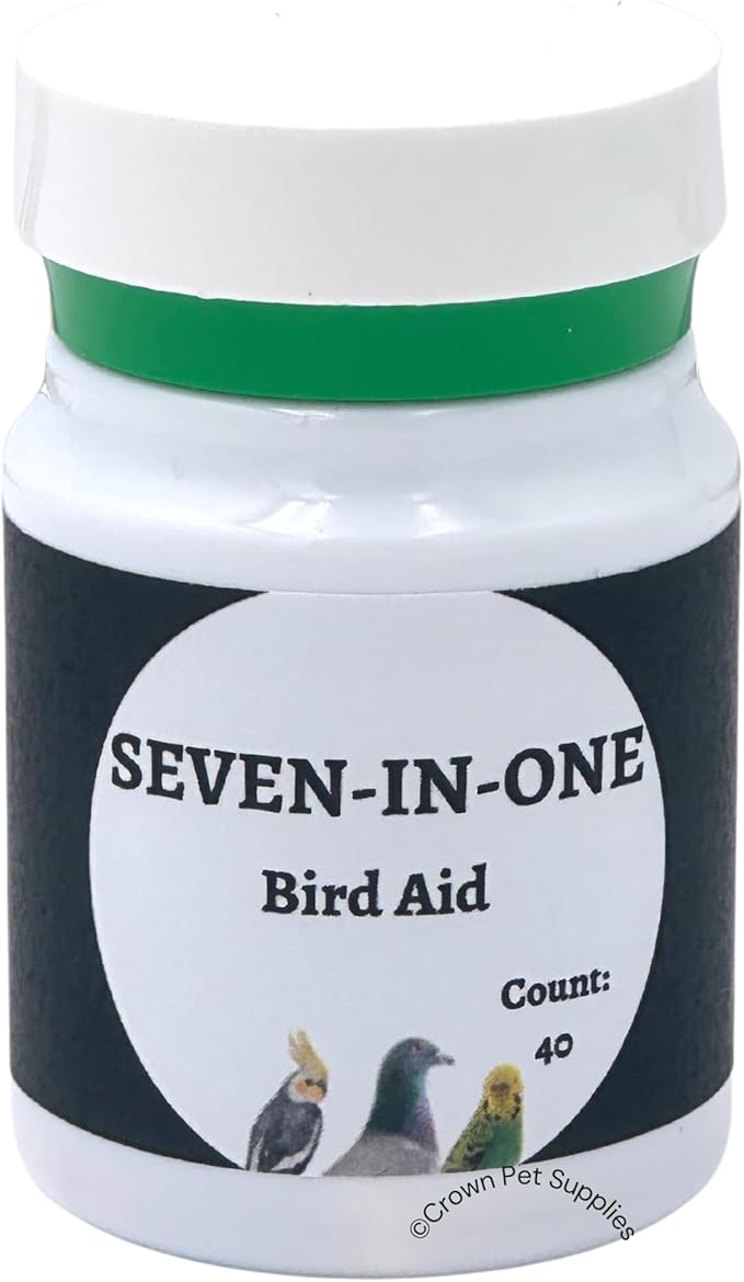 7 in 1 Capsules Medicine for Pigeons, for Pigeons, Canary, Finches, Parakeet, Cockatiels, Parrots, Cage Small Birds, and Aviary Birds