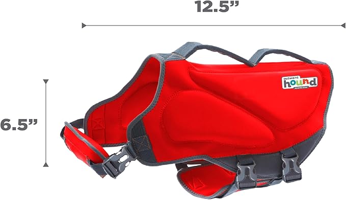 Outward Hound Dawson Swim Red Dog Life Jacket, Medium
