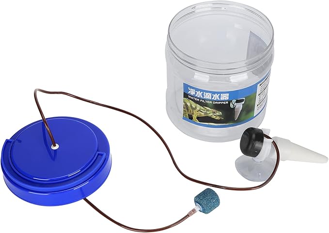 Reptile Dripper Kit with Filtered Drip Head, Easy Control Dripping for Geckos, Lizards. 1300ML Bottle for Quick or Slow Dripping, Humidification Mat or Soil