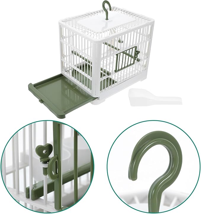 Foldable Parrot Travel Carrier Cage Lightweight Portable Bird Cage with Ventilated Mesh Design for Parakeets Cockatiels Small Birds for Travel and Outdoor Use