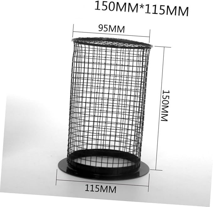 Amosfun Round -Scald Lamp Cover for Reptile Heating Light Black Reptile Lampshade Protects Against Burns Easy to Install Suitable for Terrariums