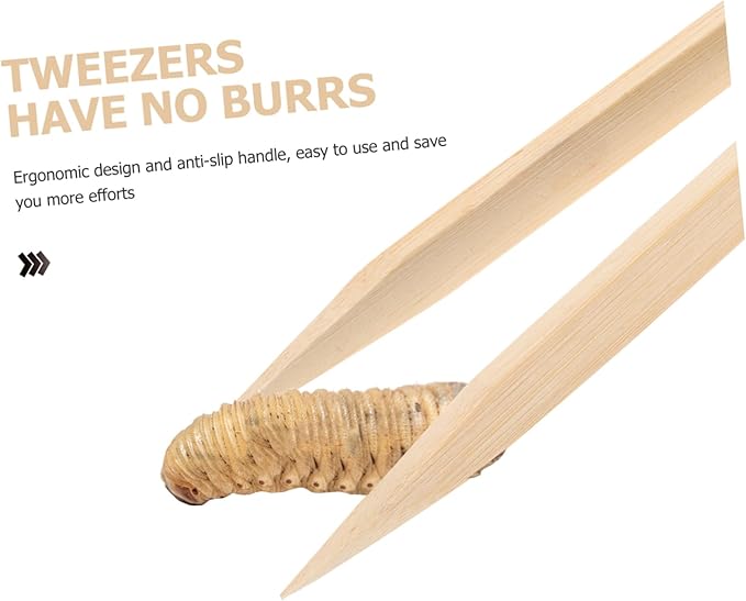 MERRYHAPY 2pcs Reptile Feeding Tweezers Long Feeding Tool for Lizards Turtles and Snakes Pet Care Accessory Smooth Finish for Use