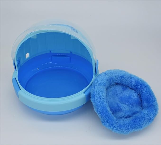 Bird Cage Parrot Cage Bird Carrier Cage with Handle Portable Parrot Carrier Lightweight Pets Travel Suitcase Transparent Flight Birdcage(Blue)
