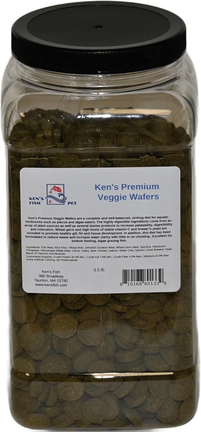 Ken's Fish & Pet Premium Veggie Wafers (3.5 lb. Jar)