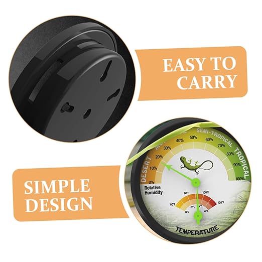 Toddmomy Reptile Thermometer Humidity Gauge Digital Temperature Meters Reptile Terrarium Thermometer Thermohygrometer