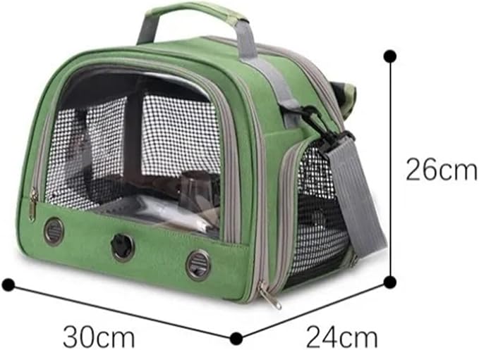 New Parrot Cage Breathable Pet Bird Bag with Perch Tray and Curtain - Ideal Bird House for Parrots and Small Birds(Black)