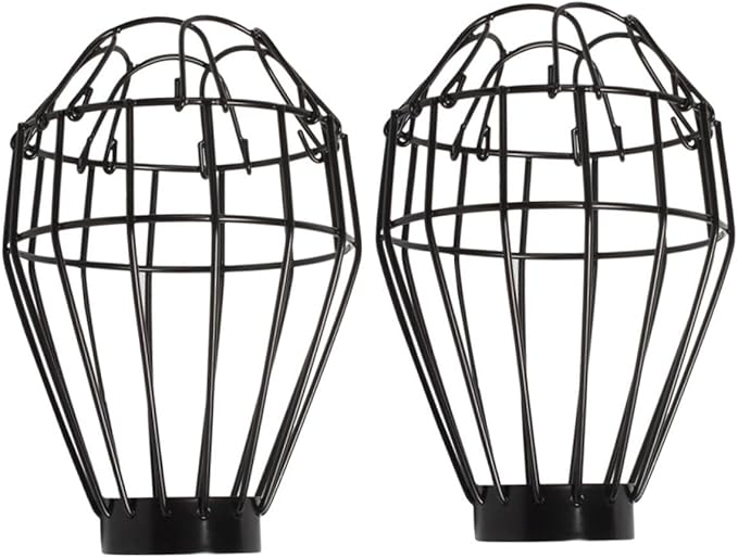 2pcs Anti-Scald Reptile Lamp Shade Ceramic Heat Lamp Cover for Reptile Habitat Lighting Easy Install Safe Mesh Design to Protect Bulbs and Prevent Burns