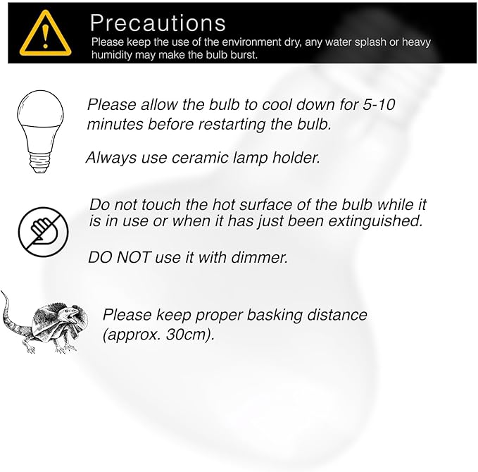 Reptile Heat Bulb Lamp, 150W 2-Pack Daylight Basking Spot, Bearded Dragon/Turtle/Lzard/Gecko Light Bulb, UVA Heat Lamp, Basking Light for Reptiles