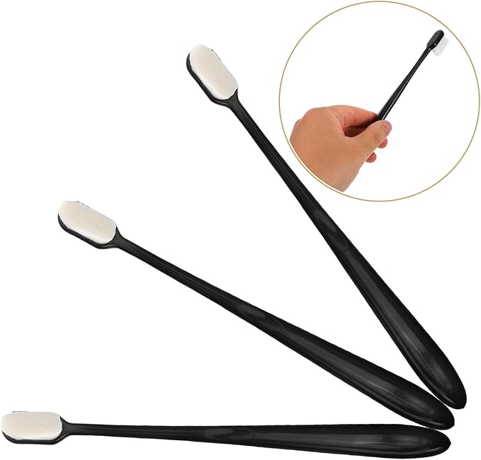Gadpiparty 10pcs Turtle Shell Cleaning Brushes for Pets, Soft Bristle Scrubbers for Tortoise Shell Maintenance and Aquarium Cleaning, Black Flat Head Brushes for Reptile Health
