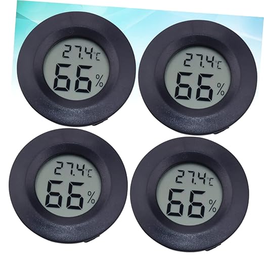 UKCOCO 8pcs Compact Electronic Digital Hygrometer Celsius Thermometer Reptile Pet Temperature Temperature Humidity