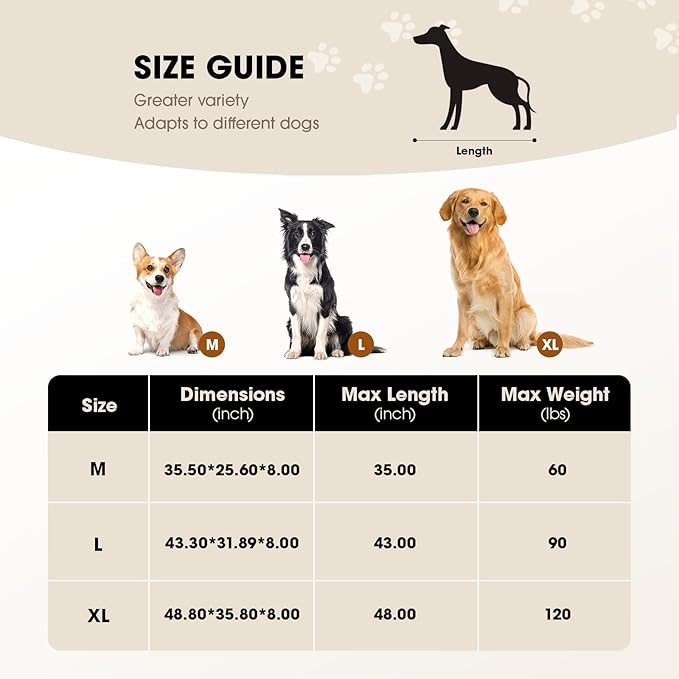 Czpalo Elevated Dog Bed, Raised Outdoor Dog Bed for Large Sized Dogs, Portable Cooling Pet Cot with Breathable & Washable Mesh, Indoor & Outdoor Pet Hammock with Skid-Resistant Feet.