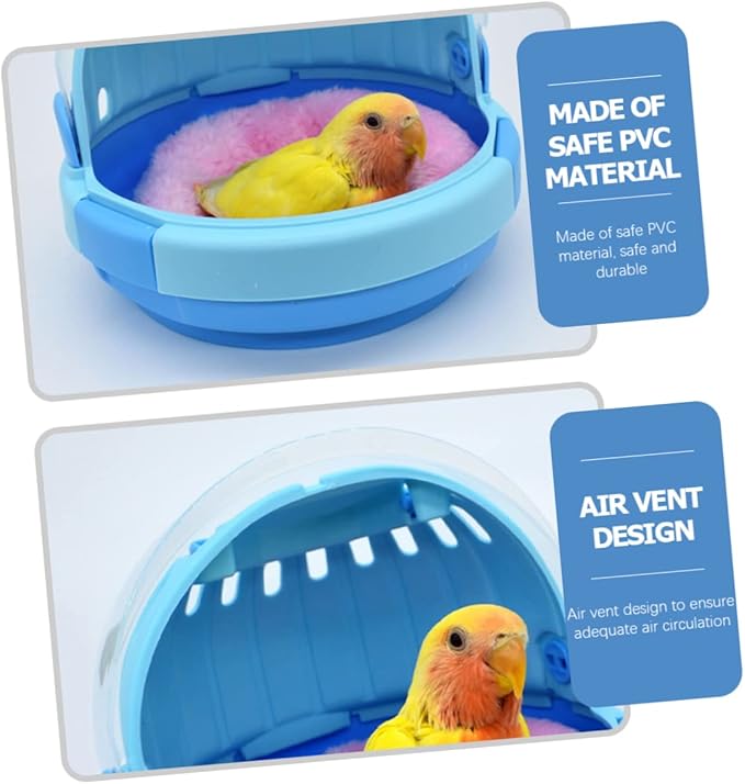 Toyvian Cage Birds Carrier Portable Handheld Parrot Travel Cage for Birds Lightweight Design Adequate Airflow for Safe Outings for Walking Shopping and Grooming