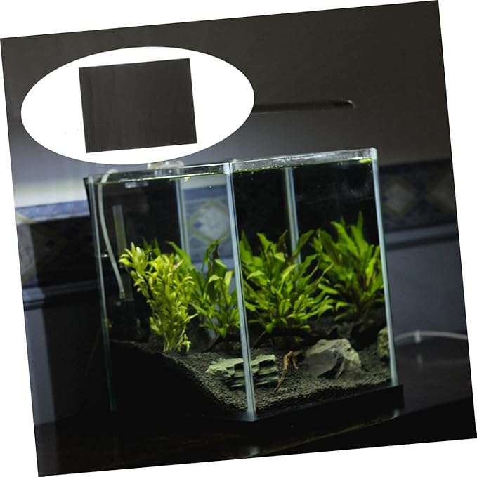 Yardwe Shockproof Aquarium Mat Thick Non- Pad for Fish Tanks Water Absorption and Heat Preservation Black for Fish Tank Bases and Reptile Terrariums