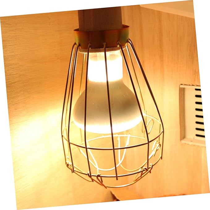 ORFOFE 3pcs Reptile Heating Lamp Cover Scald Mesh Net Heat Lamp Protector Cage for Rabbits Turtles Hamsters