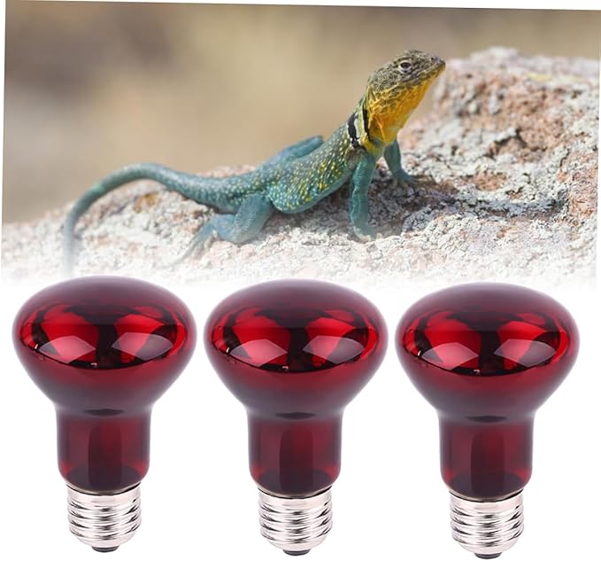Milisten 3Pc Reptile Heating Lamp Light Emitter for Lizard Snake and Pet Aquariums Non Light Heater with High Thermal Efficiency Hour Heat Source