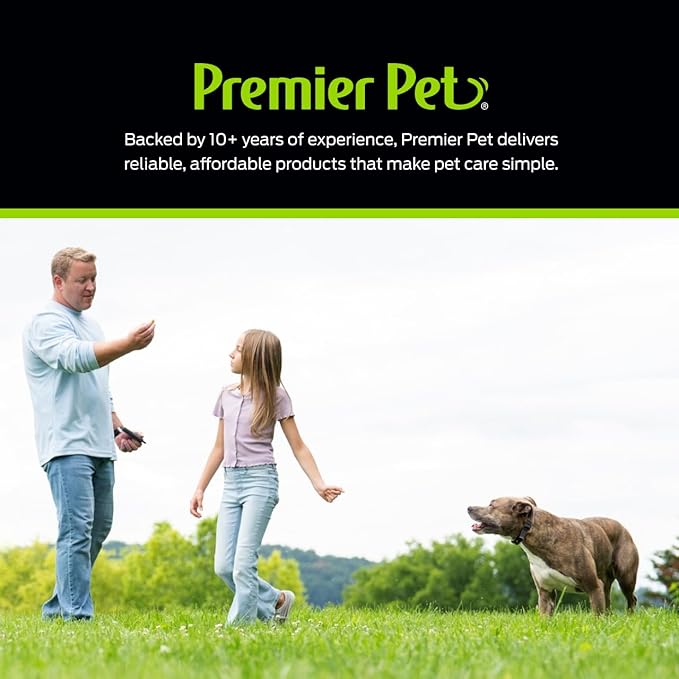 Premier Pet Dog Shock Collar - Safe Behavior Training - 1000ft Long Range Training Shock Collar with Remote - Waterproof Rechargeable Design - 3 Modes - 16 Levels of Static Stimulation