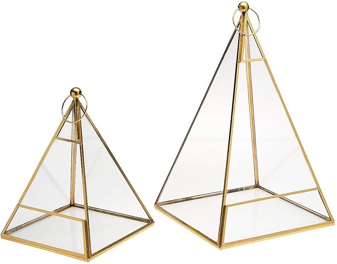 Triangle Terrarium Lantern - Home Decor - 2 Pieces