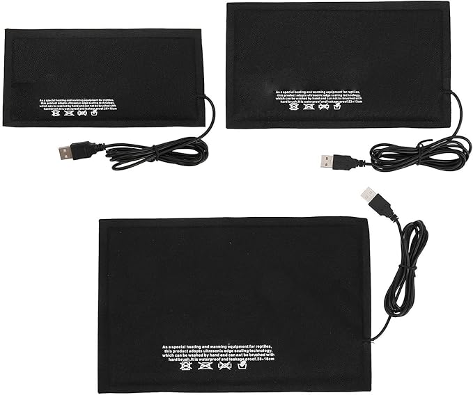plplaaoo Constant Temperature Under Tank Terrarium Warmer Heating Mat, Reptile Heating Pad, Adjustable Temperature Under Tank Terrarium Heater, Heat Mat for Turtle Snake Frog Lizard Small Animals(L)