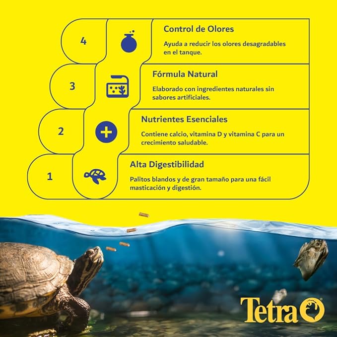 Tetra ReptoMin Jumbo Floating Food Sticks 10.23 Ounces,for Small Aquatic Turtles and Amphibians,(Pack of 2)