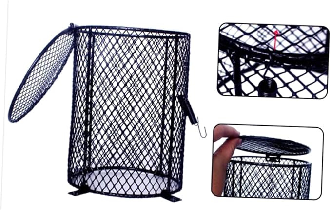 Totority Reptile Scald Lamp Shade Round Design for Terrarium Heating Construction Easy Installation Essential Reptile Habitat Accessory