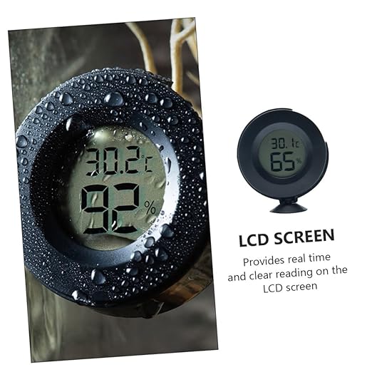 TOYANDONA 1pc Hygrometer Thermometer LCD Display for Reptile Box Accurate Humidity and Measurement Lightweight Design for Bearded Dragons Snakes and Lizards