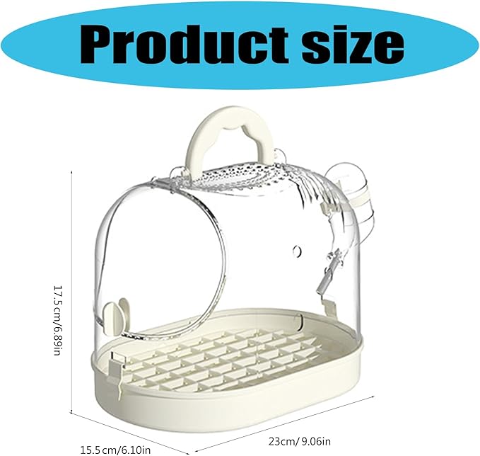 Portable Clear Bird Parrots Transport Cage Window Ventilated Carriers Bag Breathable Bird Travel Bag for Large Birds