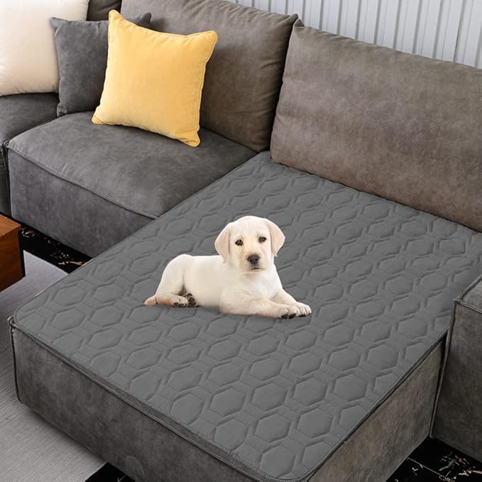Tcksstex Waterproof and Non-Slip Dog Bed Cover and Pet Blanket Sofa Pet Bed Mat ,car Incontinence Mattress Protectors Furniture Couch Cover for Most Cats Dogs,Pets(52x82-Dark Grey)