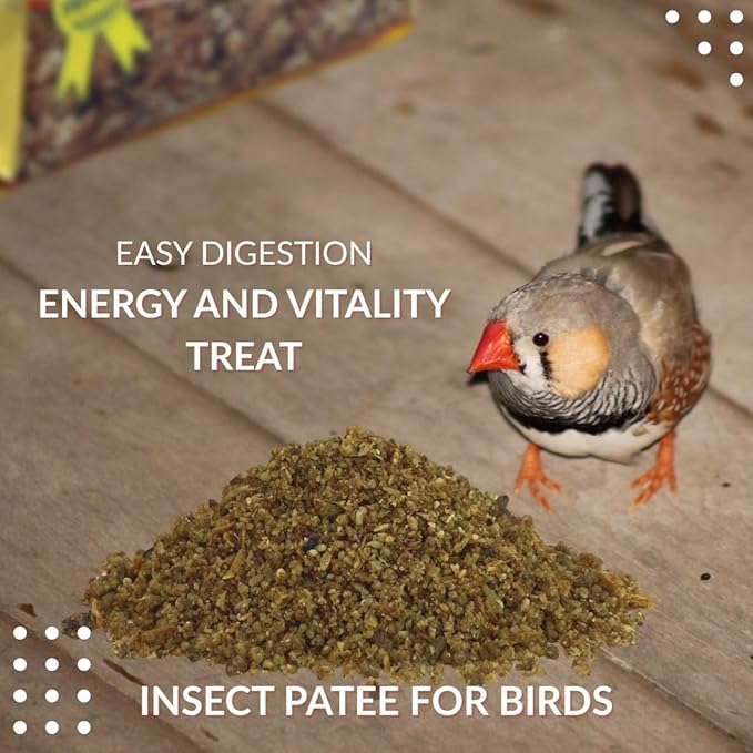 Raff Patee with Insects 400g – Fruit and Berries Soft Food for Canaries, Finches, and Exotic Birds - High Protein Breeding and Molting Diet – Easy to Digest and Versatile Use