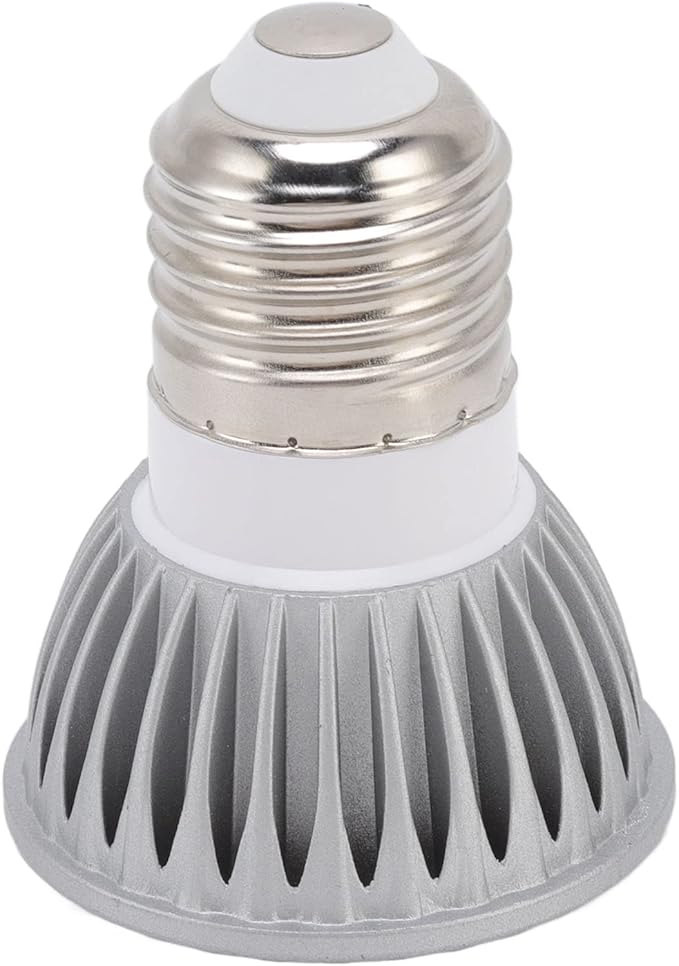 ZJchao Basking Light Bulb Reptile Heat Lamp Bulb Full Spectrum UVA UVB LED Concave Convex Mirror Sun Basking Lamp for Turtles Lizards Snakes Aluminum Alloy 5W 10.0 UVB (110V)