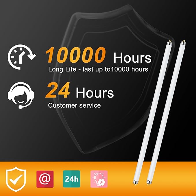 LUCKY HERP T8 14W UVB 10.0 Reptile Light, UVA UVB Reptile Light Bulb 2 Pack, Fluorescent Lamp for Reptiles Amphibians Lizards Chameleons