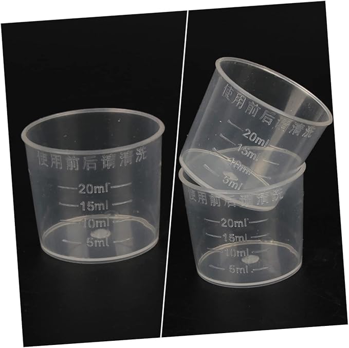 Totority 30Pcs 20ml Reptile Feeding Cups Set Washable Scale Measuring Cups for Lizards Snakes and Tortoises Sturdy Food and Water Bowls for Reptile Care