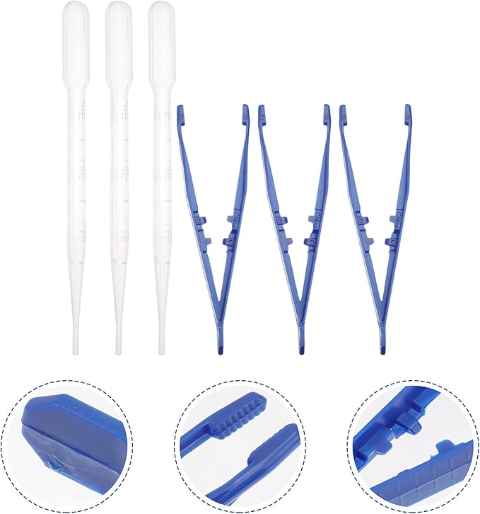 POPETPOP 6pcs Reptile Feeding Tweezers Plastic Tool for Lizard Spider Scorpion and Other Reptiles for Feeding