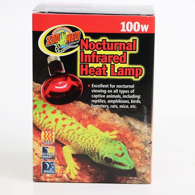 Zoo Med Nocturnal Infrared Heat Lamp, 100 Watts (Pack of 2)
