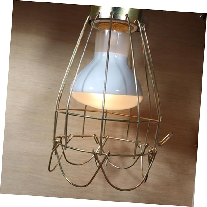 Angoily 3pcs Vintage Iron Reptile Heat Lamp Shade Cover Mesh Guard for Turtle Bearded Dragon Snake Enclosures Easy Installation Scald Fits Bulbs up