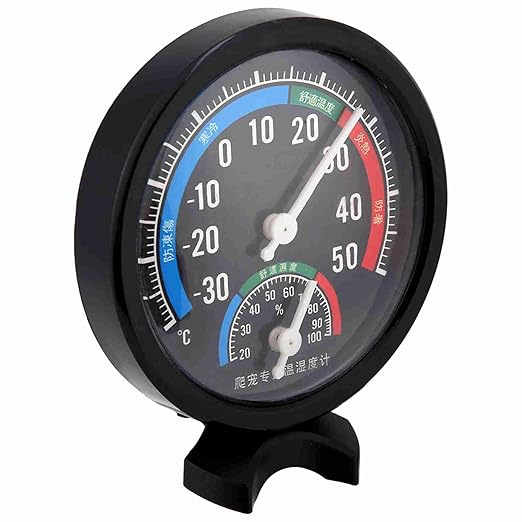 Pongnas 2-in- Reptile Hygrometer for Tortoise and Spider Terrariums - Accurate, Compact, and UserFriendly