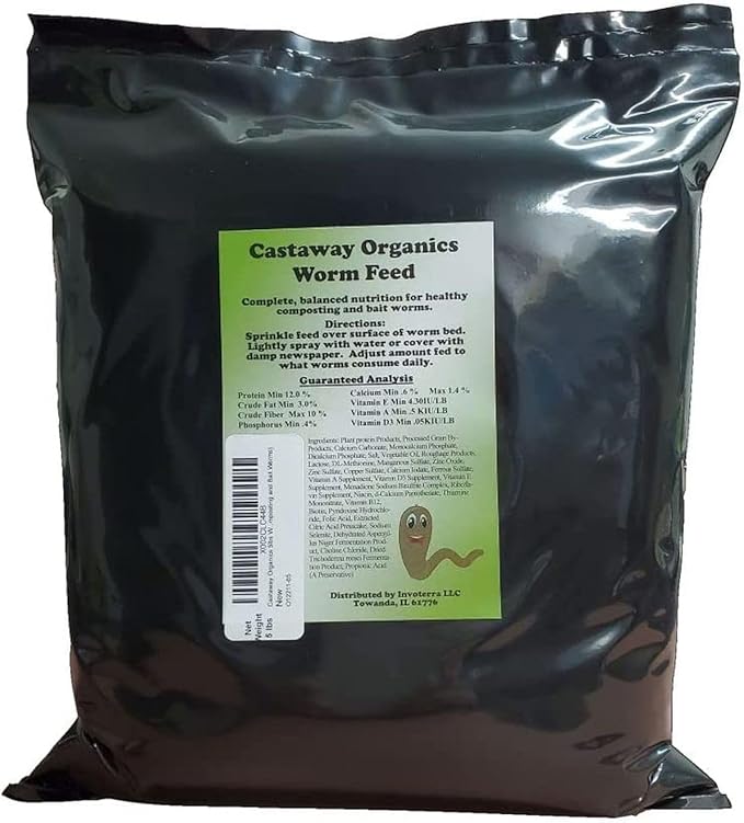 Worm Food for Composting and Bait Worms (5 Pounds)