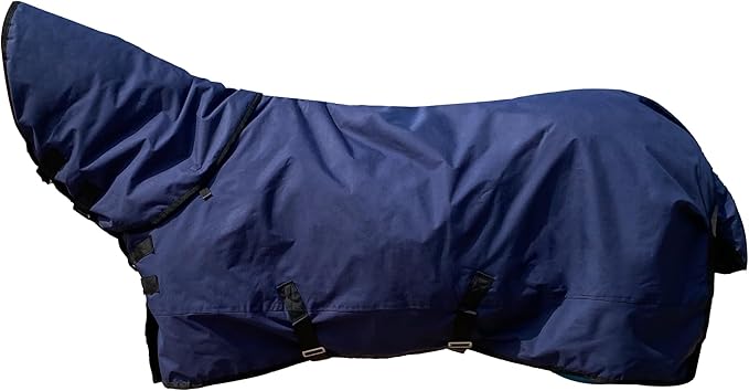 Horse Care Blanket, Turnout Blanket for Horses with Detachable Neck Cover, 1200 D 220g Filling Thicken Medium Weight Horses Rug, Waterproof Blanket for Horse (US 72 in(EU 135cm))