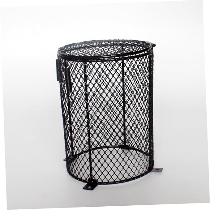 Milisten Reptile Scald Lampshade Cover for Heating Lamp Black Round PET Lampshade Suitable for Reptile Habitats and Terrariums Protects from Heat