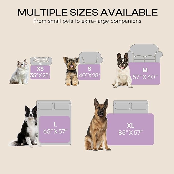 Luciphia Waterproof Blanket for Dog Washable Reversible Sherpa Fleece Throw Blanket for Bed Couch Soft Liquid Pee Proof Furniture Cover Protector for Small Medium Large Pet Cat Purple 35" x 25"