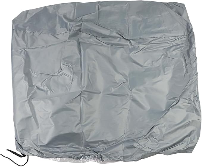Triangle Rabbit Hutch Cover, Outdoor Guinea Pig Cage Protector, Heavy Duty 210D Oxford Cloth, Windproof Dust Cover with Clear Front Folding, Weather Resistant S(grey 180x52x86cm)