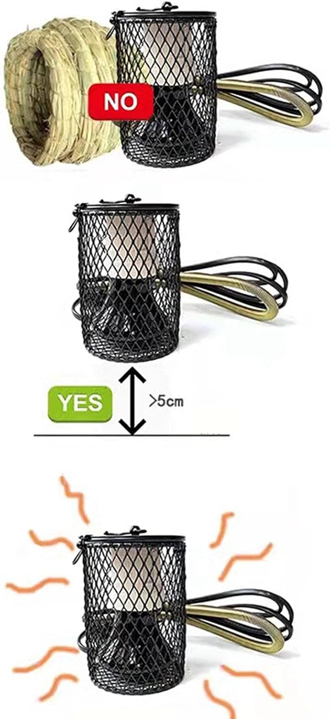 Heating Lamp Holder Protection Anti Scald Heater Light Cover Heating Light Cage for Snake Parrot Pet
