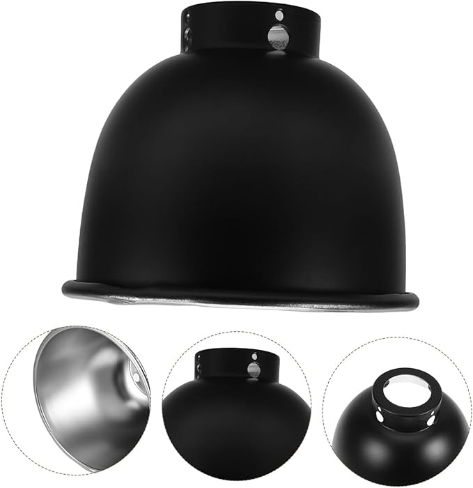 Toyvian Metal Heat Lamp Cap for Terrariums Durable Reflective Design for Efficient Heat Focus and Versatile Bulb Compatibility Easy Installation for Reptile Habitats
