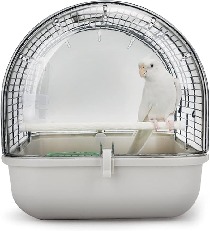 Bird Cages Lightweight Bird Carrier Stainless Steel Portable Pet Bird Cage Transparent Bird Travel Cage for Small Birds Bird Carrier (Blue)