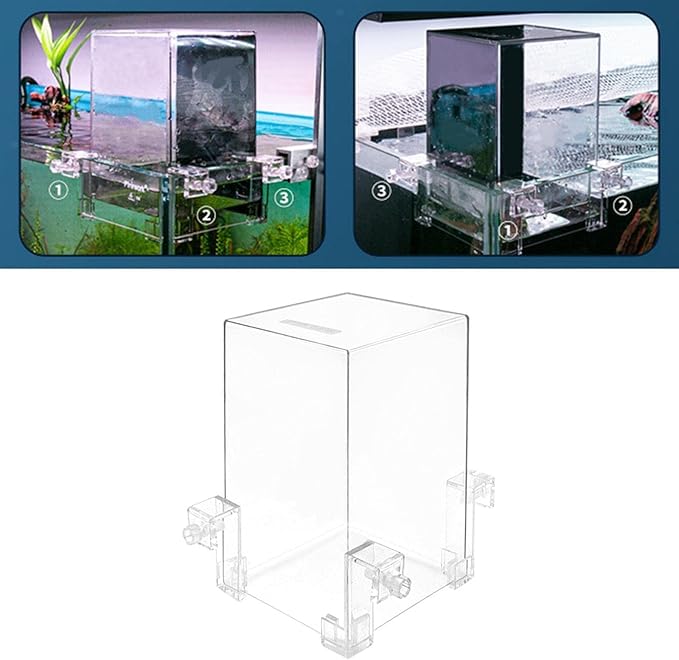 Negative Pressure Fish Tank - Clear Fish Elevator Water Auto-Refill Vacuum Suspended Fish Tank Water Level Maintenance, Increase Fish Activity Area, Aquarium Decoration