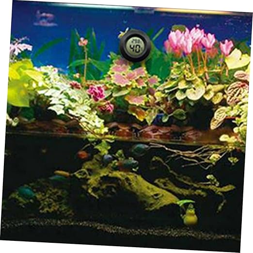 POPETPOP Reptile Tank Accessories 7pcs Digital Mini Thermohygrometer Humidity Meter for Plants Reptiles