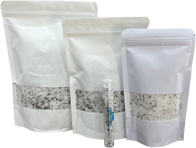 Coconut and Chia Mix Hermit Crab Food Bulk Bags - Protein, Fat - Pour N’ Go Food Tube ™ - Hermit Crab Treat (0.19 Oz Net Weight, Food Tube)
