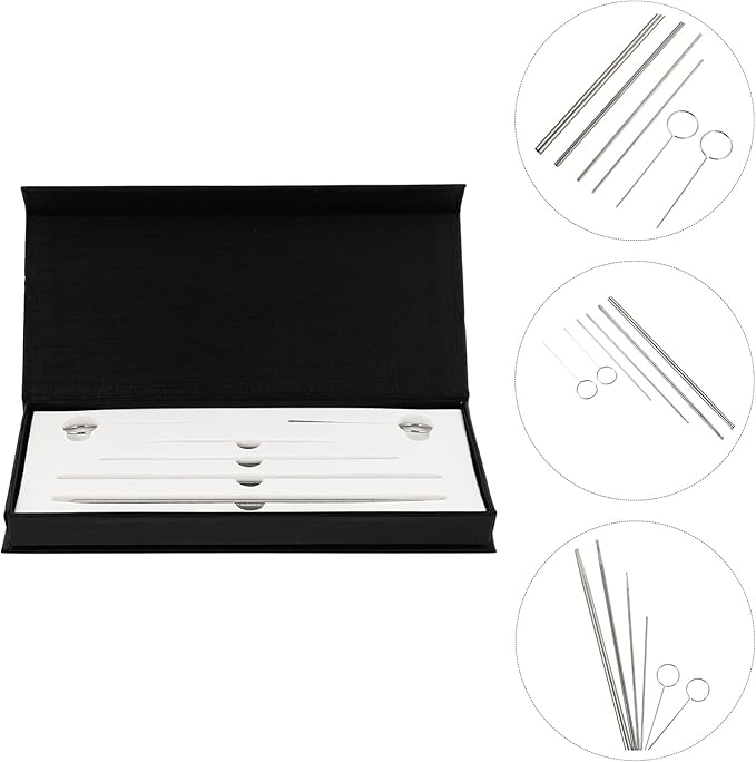 Homoyoyo 1set Snake Gender Detector Probe Professional Stainless Steel Reptiles Sexing Kit Lightweight and Portable with Smooth Head Design for Easy Operation