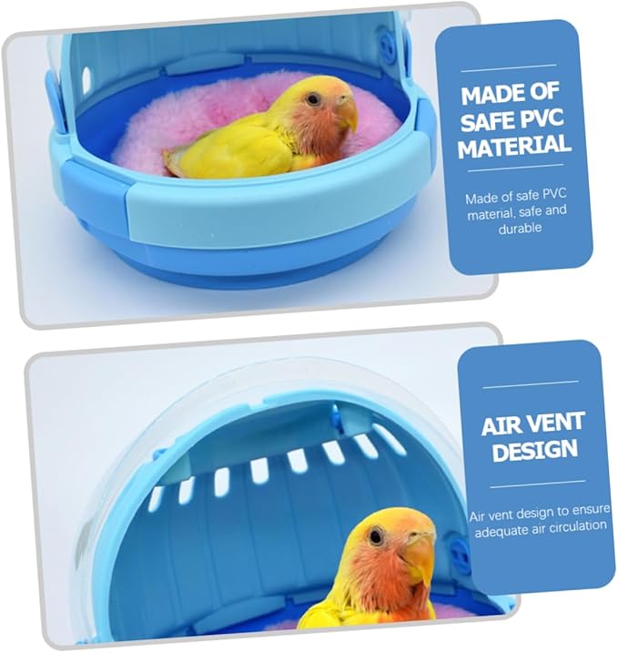VANZACK Lightweight Handheld Parrot for Pet Birds Portable Travel Carrier Case for Easy Outdoor Use and Nest